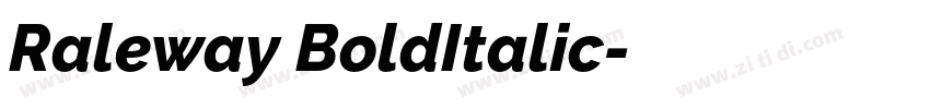 Raleway BoldItalic字体转换